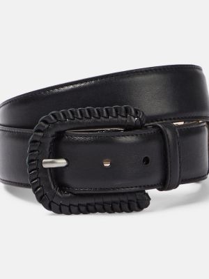 Cinturón de cuero con hebilla Altuzarra negro