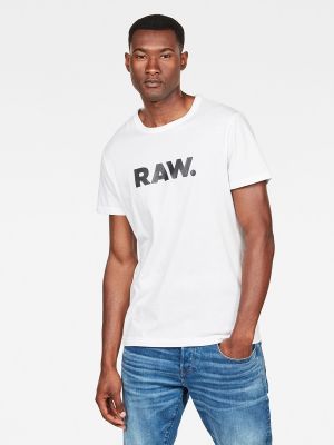 Camiseta manga corta de estrellas G-star Raw blanco