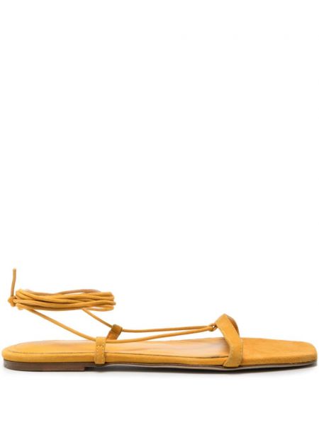 Sandale od brušene kože Toteme žuta