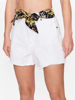Shorts di jeans Versace Jeans Couture bianco