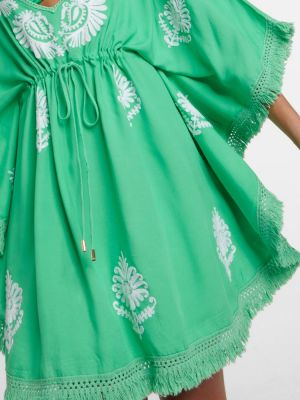 Obleka z vezenjem Melissa Odabash zelena