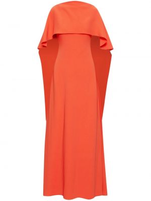 Dlouhé šaty Oscar De La Renta oranžové