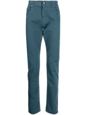 Pantalon taille haute slim Corneliani bleu
