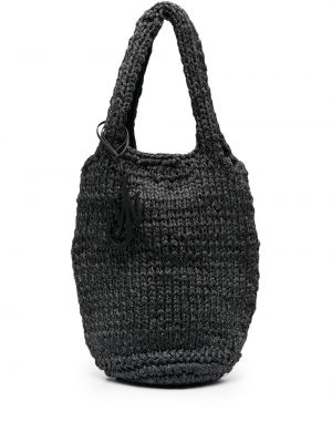 Strikket shoppingbag Jw Anderson svart