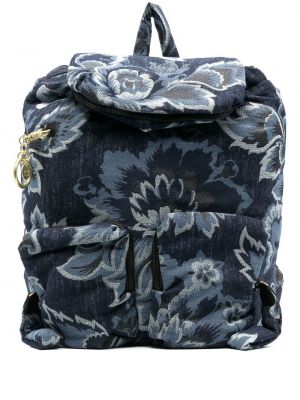 Kvetinový batoh s potlačou See By Chloé modrá