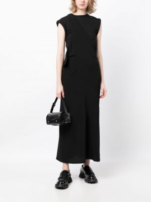 Asymetrické midi šaty Yohji Yamamoto černé