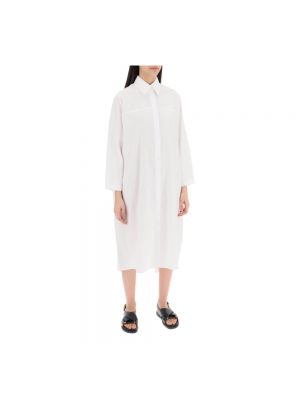 Sukienka bawełniana oversize Marni biała