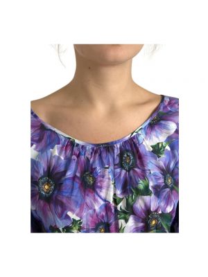 Mini vestido de flores Dolce & Gabbana violeta