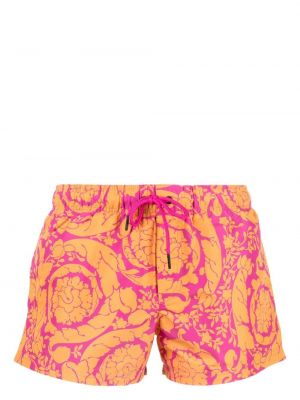 Trykt shorts Versace oransje