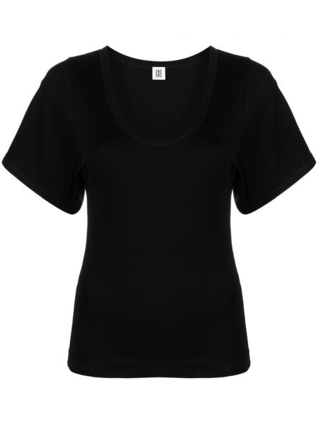 Βαμβακερή μπλούζα By Malene Birger μαύρο