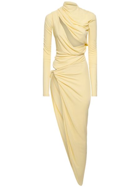 Sukienka drapowana Christopher Esber żółta