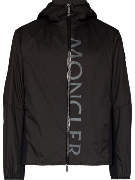 Jachetă lungă cu fermoar Moncler negru