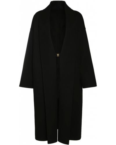 Kašmírový vlnený kabát Valentino čierna