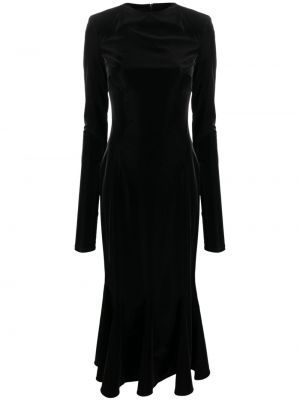 Czarna aksamitna sukienka midi Misbhv
