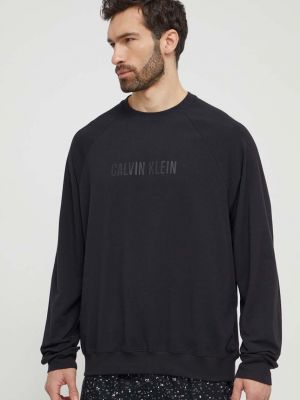 Tričko s dlouhým rukávem s potiskem s dlouhými rukávy Calvin Klein Underwear černé