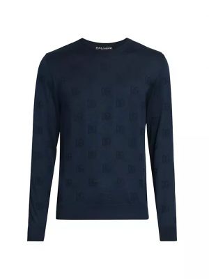 Шелковый свитер Dolce&gabbana синий