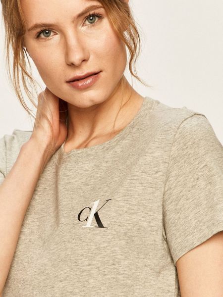 Spalna srajca Calvin Klein Underwear siva