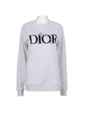Dzianinowa bluza Dior Vintage biała