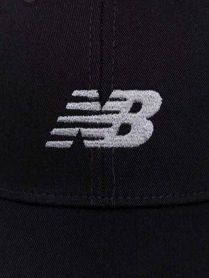 Бавовняна кепка з аплікацією New Balance чорна