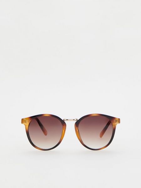 Okulary przeciwsłoneczne z bursztynem Reserved czarne