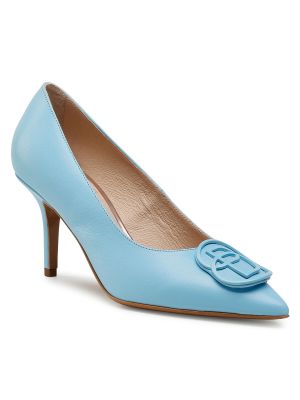 Полуотворени обувки с ток с ток Baldowski синьо