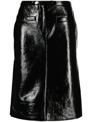 Midi sukně s nízkým pasem Courrèges černé