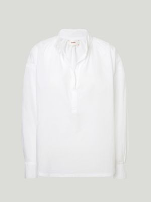 Blusa de algodón Xirena blanco