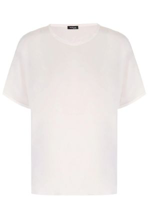 Белая шелковая блузка Kiton