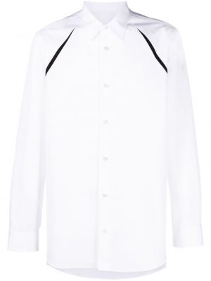T-shirt en coton à rayures Alexander Mcqueen blanc