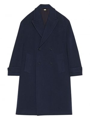 Vlněný kabát Gucci modrý