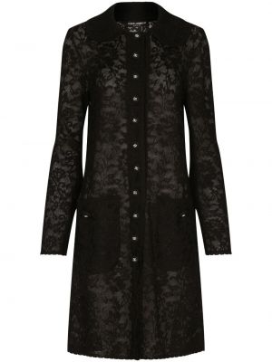 Mežģīņu jaka Dolce & Gabbana melns