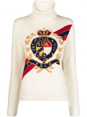 Vlněný svetr Polo Ralph Lauren bílý