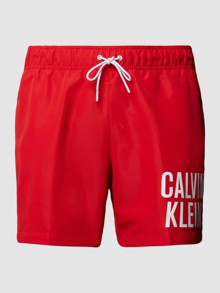 Kąpielówki z nadrukiem Calvin Klein Underwear Plus czerwone