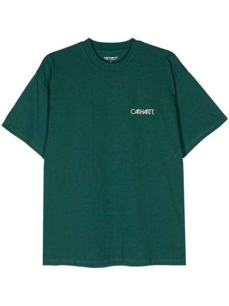 Тениска с принт Carhartt Wip зелено