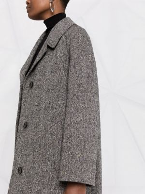 Tvídový kabát Prada šedý
