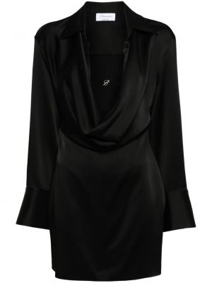 Satenska mini obleka Blumarine črna
