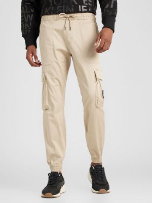 Pantaloni cargo Calvin Klein Jeans beige