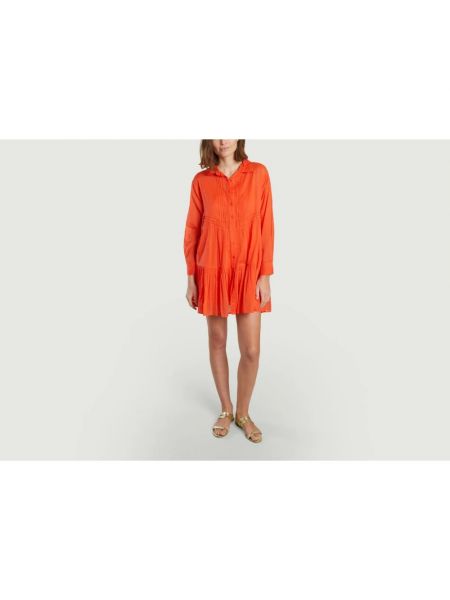 Minikleid mit geknöpfter Ba&sh orange