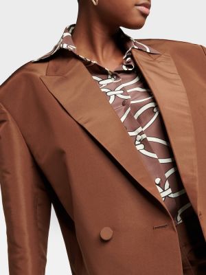 Blazer de seda Valentino marrón