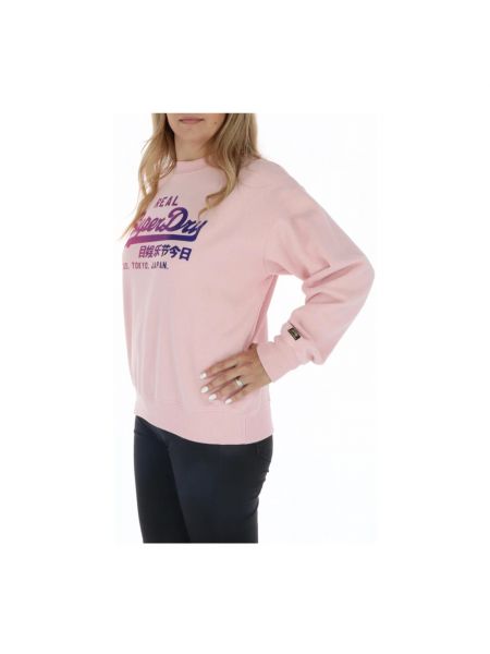 Sweatshirt mit print Superdry pink