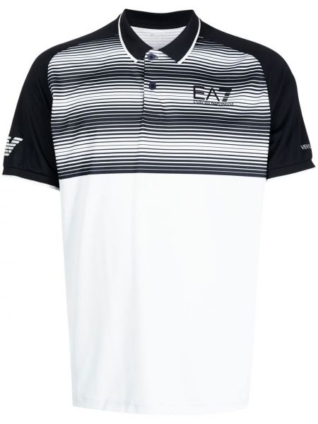 Poloskjorte med print Ea7 Emporio Armani blå