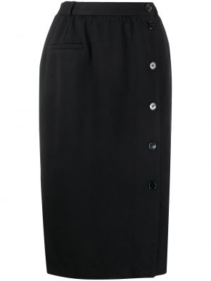 Falda midi con botones Valentino Pre-owned negro