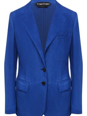 Замшевый пиджак Tom Ford синий