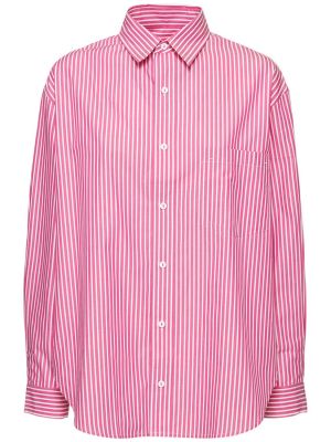 Памучна риза на райета Matteau розово