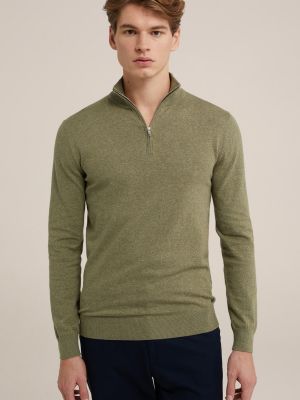 Džemperis ar augstu apkakli We Fashion zaļš