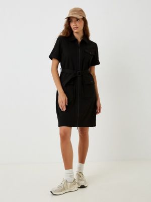 Платье-рубашка Lacoste черное