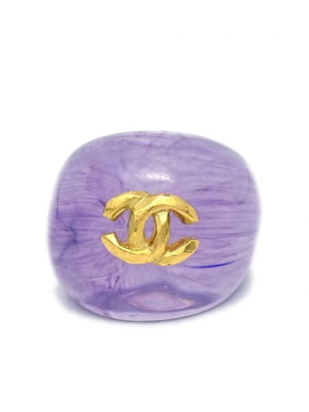 Δακτυλίδι με σφραγίδα Chanel Pre-owned μωβ