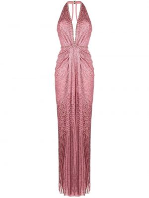 Večerní šaty s flitry Jenny Packham růžové