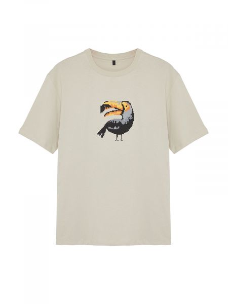 Tricou din bumbac cu imagine cu imprimeu animal print Trendyol