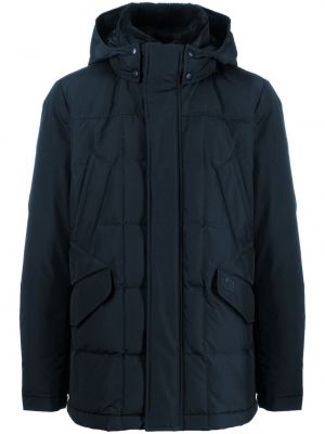 Alas hupullinen sulka pitkä takki Woolrich sininen